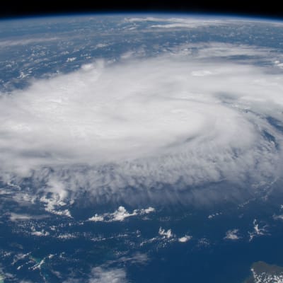 Monsterorkanen Dorian filmad från den Internationella rymdstationen ISS