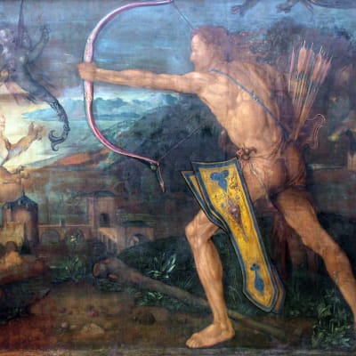 Albrecht Dürers målning "Herkules dödar de stymfaliska fåglarna" (1500).