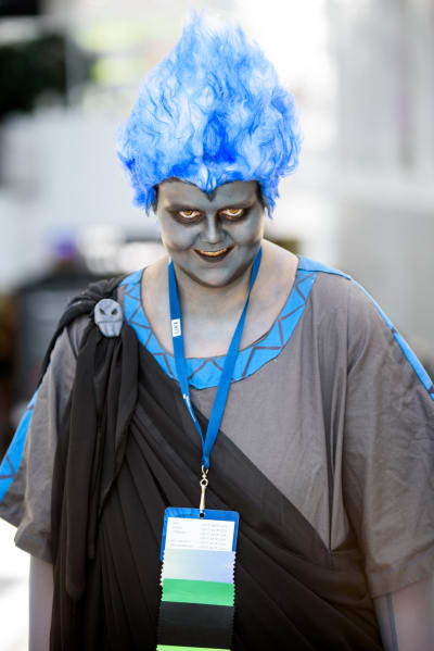 En person utklädd till Hades på World Con 75