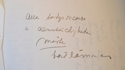 En av Gunveigs anteckningar.