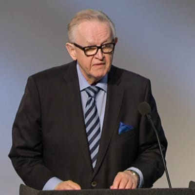 Martti Ahtisaari puhui Finlandia-talossa 9. syyskuuta 2016. 