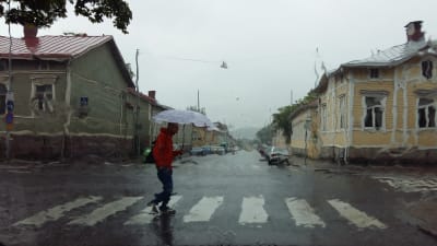 Regnig dag i Åbo.