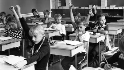 Grundskoleklass i Finland år 1970.