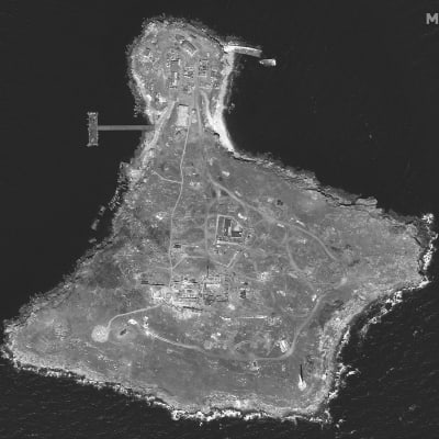 En satellitbild av en ö