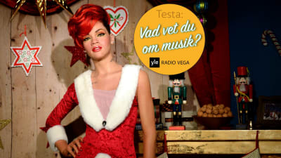 Figur föreställande sångerskan Rihanna i Madame Tussauds vaxkabinett.