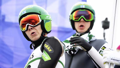 Eero Hirvonen och Ilkka Herola i VM i Lahtis.