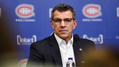 Montreal Canadiens GM Marc bergevin under en presskonferans.