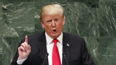 Donald Trump talar i FN:s generalförsamling 25.9.2018