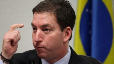 Glenn Greenwald vittnar inför en parlamentarisk kommitté i Brasiliens huvudstad Brasil  den 9 okotober 2013.