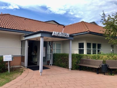 Entren till akuten vid Ålands centralsjukhus.