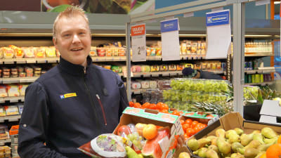 Köpmannen Aki Salminen.