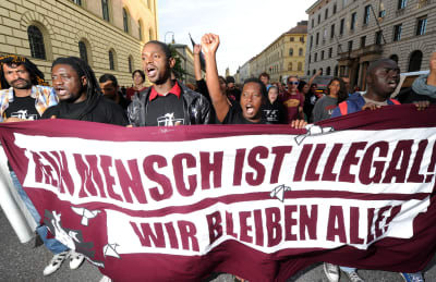 Protester i München, Tyskland