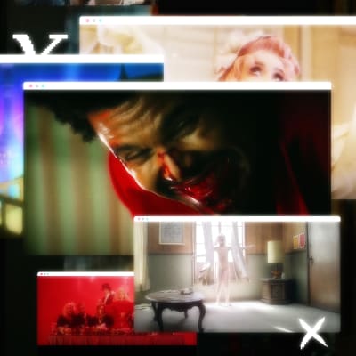 Still-kuvia musiikkivideoista, kuten Ibe - e-girl, Lil Nas X - Montero (Call Me By Your Name), Ellinoora - Meille käy hyvin, The Weeknd - Blinding Lights ja Erika Vikman - Syntisten pöytä