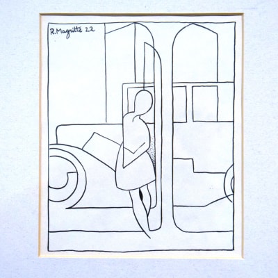 René Magritte: Teckningen till diktsamlingen Applications av Marcel Lecomte (1922)
