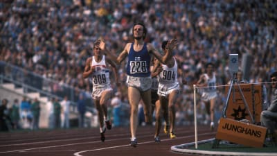 Lasse Virén vinner 5000 meter, 1972.