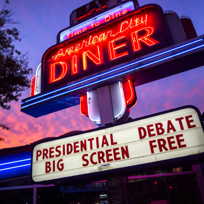Presidentvalsdebatt i tv i USA.