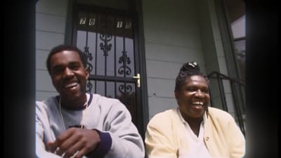 Kanye West med sin mamma Donda.
