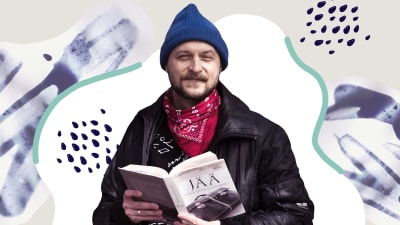 Somevaikuttaja Mikko Toiviainen graafisella kuvapohjalla.