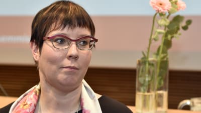 Merja Kyllönen valdes till Vänsterförbundets presidentkadidat vid partifullmäktige i Helsingfors den 18 mars 2017.