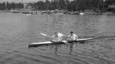 Kurt Wires och Yrjö Hietanen under OS 1952.