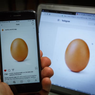 Det nya världsrekordinlägget på Instagram består av ett ägg.