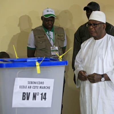 President Ibrahim Boubacar Keita återvaldes för en andra femårs period som president