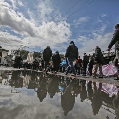 Flyktinglägret Nuseirat i Gaza.