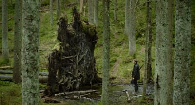 Skådespelaren Amos Tanttu i filmen Jakten.
