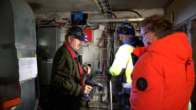 Installationer i energikällaren på besökscentret Metorian i Söderfjärden utanför Vasa.