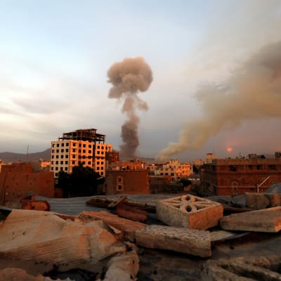 Explosion i Jemens huvudstad Sanaa.