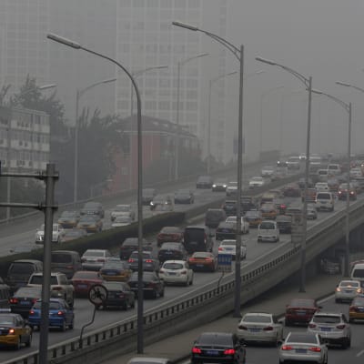Smog i Peking.