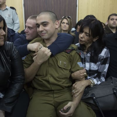 Den israeliske soldaten Elor Azaria som dömdes för dråp på en palestinier i januari 2017