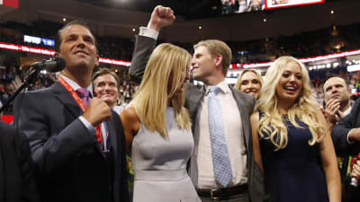 Donald Trumps barn, Donald Jr, Ivanka, Eric och Tiffany.
