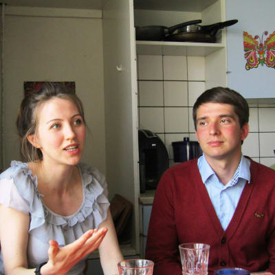 Anja och Sergej Kotelnikov kom till Finland i september i fjol.