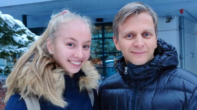 Aurora Kapanen och hennes pappa Marko Kapanen