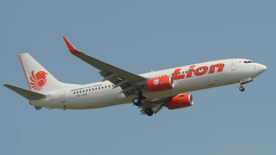 Lion airs flugplan i luften