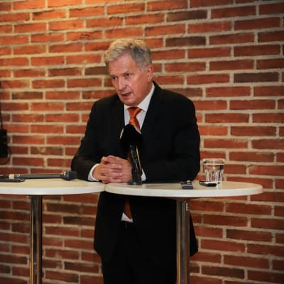 Tasavallan presidentti Sauli Niinistö puhui yrittäjäpäivillä Jyväskylässä 25. syyskuuta.