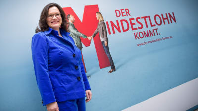 Tyska arbetsmarknads- och socialministern Andrea Nahles