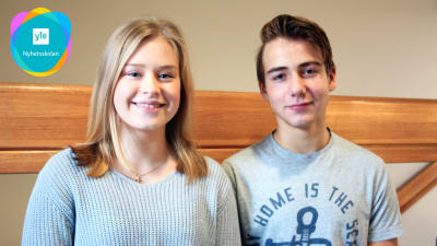 Amanda Lindberg och Viktor Seppälä från Grundskolan Norsen.