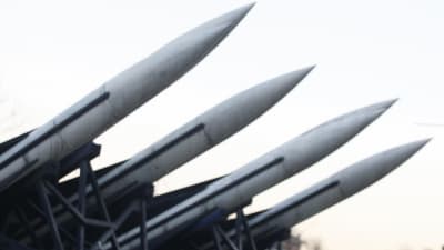 Nordkoreanska scud-missiler på krigsmuseum i Sydkoreas huvudstad Seoul.