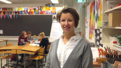 Lärare Lotta Svartsjö i Sirkkala skola