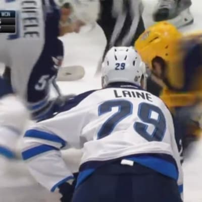 NHL huippuhetket: Nashvillen Pekka Rinne pysäyttää Winnipegin Patrik Laineen