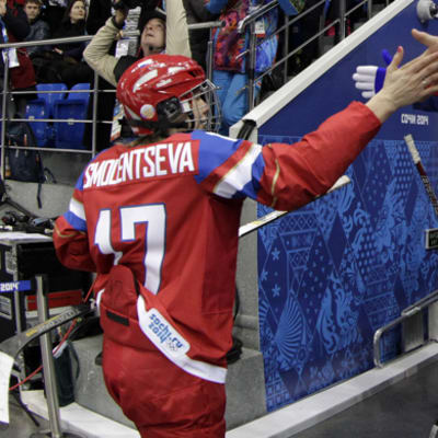 Rysslands hockeydamer i Sotji.
