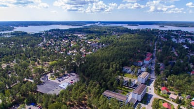 Flygbild över Ekenäs