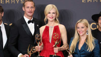 Alexander Skarsgård, Nicole Kidman och Reese Witherspoon på Emmygalan 2017.