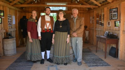Porträtt av Ulrika Vestergård-Denward, Daniel Beijar, Maj-Len Vestergård och Kaj-Erik Pått.