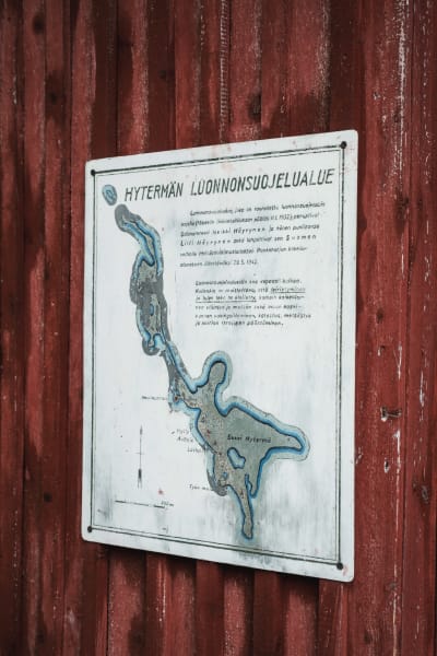 Gammal karta över öarna Suuri-Hytermä och Pieni-Hytermä samt Laviasaari.