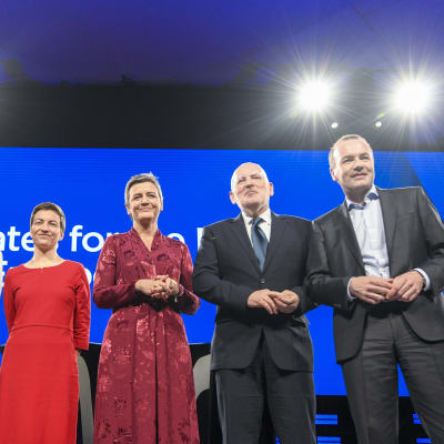 Toppkandidaterna fotograferade inför debatten. 