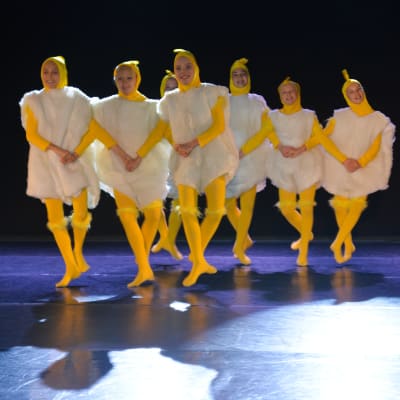 Pienten kananpoikien tanssi. MinimiDancers, en tävlingsgrupp från Musikinstitutet Arkipelag