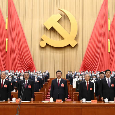 Kiinan kommunistisen puolueen puoluekokouksen avajaiseremonia.